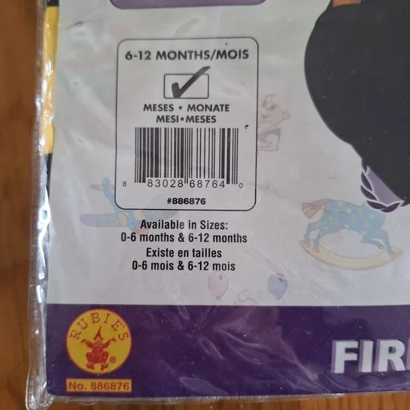 Babys 1st Halloween Fireman Chief Costume 6-12 Months Jumper Hat Booties Rubies - Picture 3 of 8